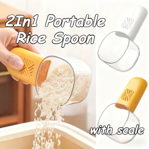 Rice Scoop Multifunctional Moisture & Insect Prevention Grains Digging Noodle Scoop With Scale Scoop