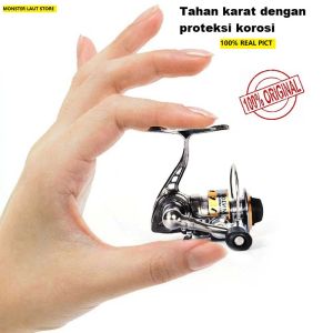 COD Reel pancing kecil mini kuat Power 100 rel ril rol murah metal