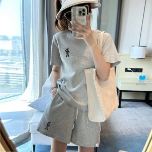 新款运动服套装女夏季2024宽松胖MM韩版短袖短裤休闲跑步服两件套
