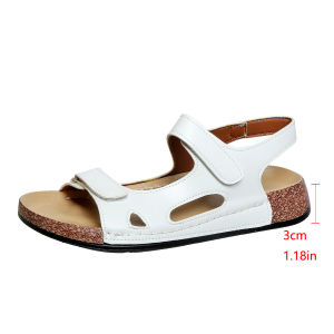 [Free Shipping] WomenS Wedge Sandals New Summer Style Plus Size Thick-Soled With Velcro Straps Beach Sandals Size 43