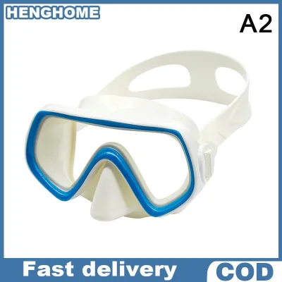 HENGHOME Diving Mask Waterproof Swimming Goggles Panoramic HD For Adult Youth Silicone Skirt Anti-Fog With Nose Cover Swimming Equipment