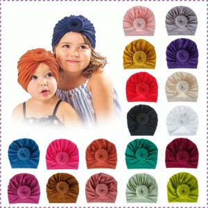 Pullover Hat Knitting Baby Cap Breathable Donut Cloth Cap Fit Fall/winter Cotton Keep Warm