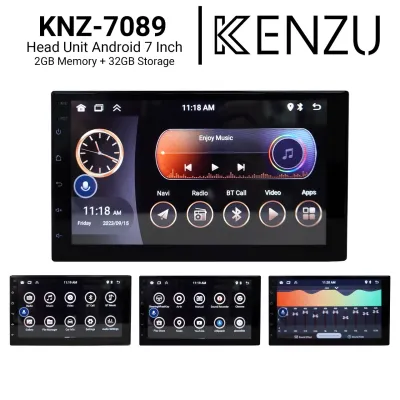 Head Unit Android Carplay RAM 2+32 GB Double Din Android KENZU Car Radio Bluetooth Wifi