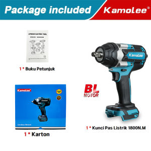 Kamolee 1800N.M 1/2" Kunci Lengkap Set Lengkap Kunci Dampak Listrik Tanpa Sikat