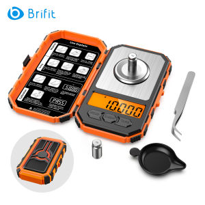 Brifit 50g/0.001g Mini Electronic ScaleMilligram scale pocket jewellery scale with 20g calibration weight tweezers and weighing pan 6 units one touch tare LCD scale for laboratory/jewellery/medicine etc.