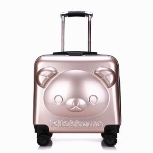 18 Inch Girl Carry-on Small Cabin Travel Suitcase With Wheels For Children Kids Boy Trolley Roller Luggage Bag Check-in Case Free Shipping