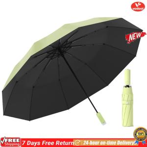 [VOF] Fully Automatic Reverse Folding Umbrella Windproof Compact Foldable Umbrella 16 Bones Small Portable Umbrella for Sun Or Rain Days