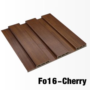ไม้ระแนงทำฝ้า ไม้ระแนงภายใน ไม้ระแนง WPC น้ำหนักเบา ติดตั้งง่าย รุ่นFo16-Cherry