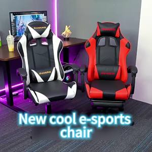 Happihaus Leather Gaming Chair Adjustable Back Home Ergonomic Office Chair Computer Chair