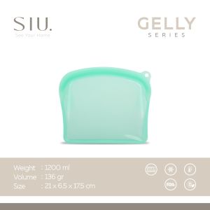 The Gelly Series - Reuseable Silicone Oval Bag Food Grade FREE Zipper Bag - Tas Silikon Ziplock Tempat Makanan Pompa Asi Sebaguna Multifungsi