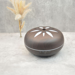 Wood Grain Humidifier Essential Oil Aroma Diffuser Indoor Air Purifier 7color nightlight