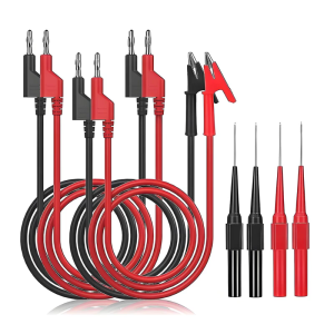 การทดสอบด้วยคลิปและสายลำโพงการนำไฟฟ้าสูงเหมาะสำหรับออสซิลโลสโคปและ