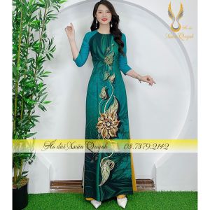 Siêu Phẩm Áo Dài Truyền Thống Hoa Lớn Quý Phái Sang Trọng Thanh Lịch K69 - Áo Dài Xuân Quỳnh