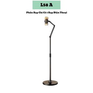 Giá Đỡ Điện Thoại L58A Xoay 360 Độ Đa Năng Livestream-Chụp Ảnh-Quay Video Có Điều Chỉnh Chiều Cao Tặng Kèm Remote Hợp Kim Nhôm Chắc Chắn Tiện Lợị 68 Leon
