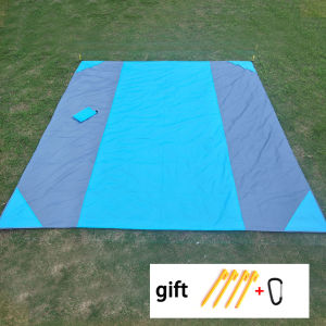 Picnic Mat 210T Polyester Plaid Beach Mat Foldable Camping Mat Outdoor Picnic Blanket Portable Mat 3M 2.7M Camping Hiking Sleeping Pads Large Size