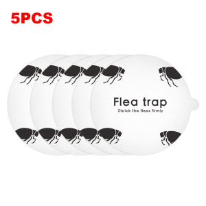 KONKA Electric Fly Insect Lamp Flea Trap Sticky Dome Flea Trap with 2 Glue Discs & 2 Light Bulbs 5/2pcs Flea Stickers for Children Pet
