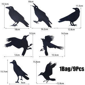 【Miễn phí vận chuyển】 9 chiếc/Bộ cờ chủ đề kinh dị biểu ngữ Halloween mô phỏng đồ trang trí mặt dây chuyền Quạ Đen đạo cụ bữa tiệc Halloween đồ trang trí bầu không khí