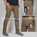 CELANA CHINO Slim fit Panjang Kerja kantor Santai Liburan Cowok 27 - 34 Premium Bahan Karet Melar. 