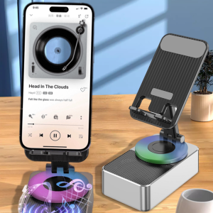 Bluetooth Audio Audio 2-in-1 Lightweight and Easy to Carry Cell Phone Holder Charging Po Watching Videos