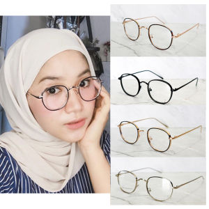Kacamata Bulat Korea Minus Anti Radiasi untuk pria / wanita 2261 + Free lensa minus / plus / cylinder Frame Titanium Unisex Kacamata Full Rim Hitam - Lazada