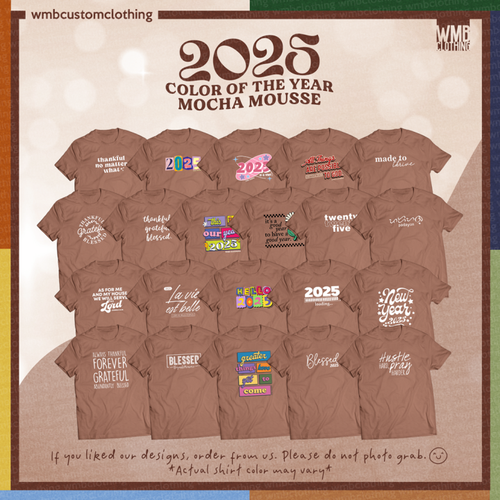 2025 Color of the Year Family Shirt (Mocha Mousse) by WMB Clothing