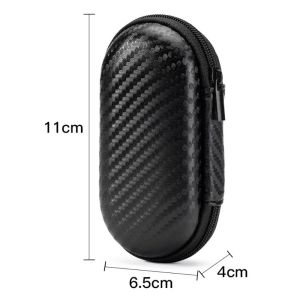 COUPLECOL Shockproof Headphones Carrying Case Waterproof Dust-proof Earphone Storage Bag Travelling Handbag Lightweight Electronic Products