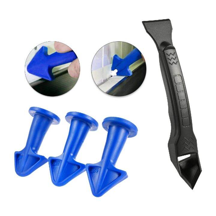 4pcs Caulking Nozzle Applicator Finishing Tool Spatula Plastic Glue Shovel Tile Brick Joints 2353