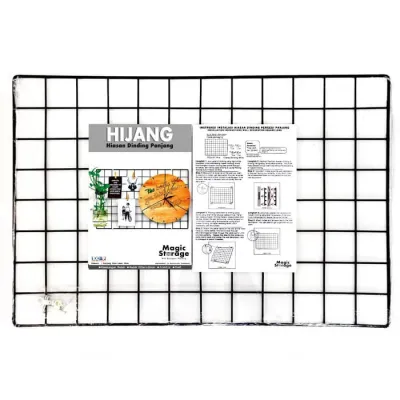 Keranjang Besi / Hijang 52x35 Memo Organizer Dekorasi Rak Dinding Gantung Foto Minimalis.Home