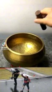 CAWAN MANGKOK TEMBAGA KUNINGAN VIHARA BUDHA SUARA MEDITASI YOGA SOUND BOWL PAWANG HUJAN RARA MANDALIKA