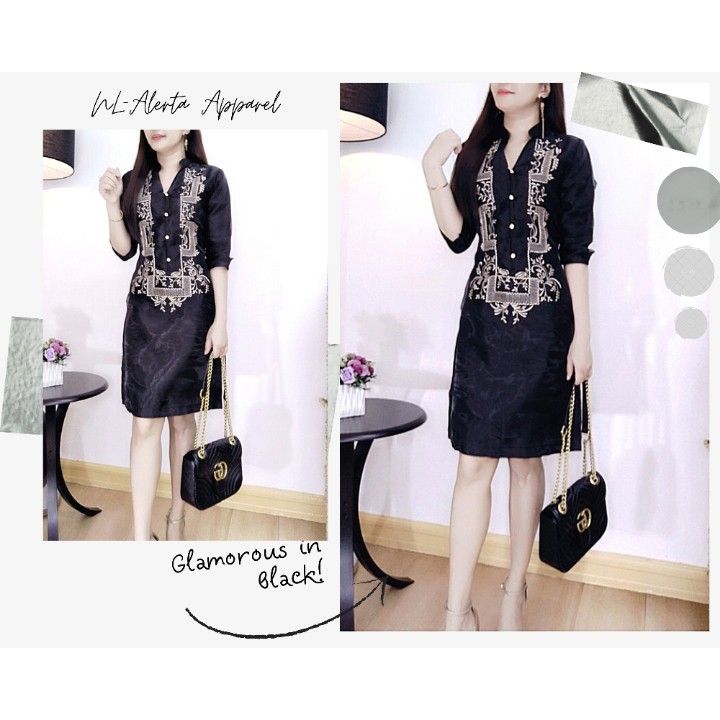 Black clearance barong dress