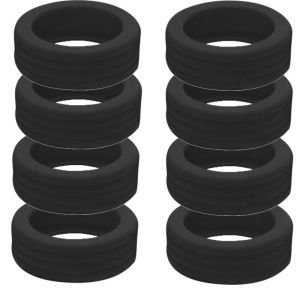 Set 8 Vỏ Bọc Bánh Xe Vali Hành Lý Bằng Silicon Có Vòng Nhẫn Chống Mòn Chống Mòn