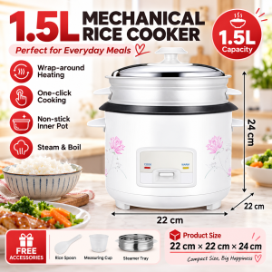 HAILANG Home Kitchen Rice Cooker High Quality 700W/900W With Steamer Metal Fuse White