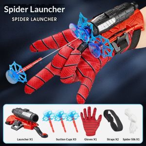 YZLong Spider Web Launcher Toy for Kids - Wearable Glove with Suction Discs and Stretchy Web String Fun Action Playset for Boys