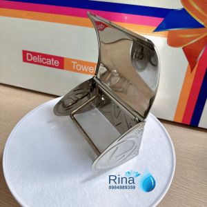 Hộp đựng giấy vệ sinh inox 304 hộp nữa Hộp giấy vệ sinh trong nhà tắm INOX 304 - Hộp giấy inox câo cấp