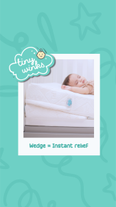 Baby Crib Foam Wedge Premium Tiny Winks Waterproof Incline Wedge for Crib or Playpen
