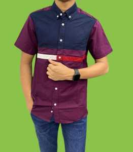 Mens Long Slevee / Short Sleeve Logo Design Casual Slim Fit/PROMOSI Kemeja Lelaki with pocket Lengan pendek Trending Fast delivery🚚