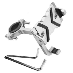 Scooter Handlebar Mounted Cellphone Cradles Universal Motorcycle Phone Holder Shockproof Stand Aluminum Holder
