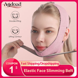 Agdoad Băng Co Giãn Làm Thon Gọn Mặt Dụng Cụ Định Hình Khuôn Mặt Chữ V Đai Nâng Má Cằm Dây Mát Xa Mặt Dụng Cụ Làm Đẹp