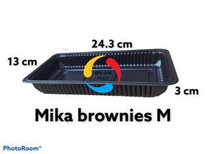 MIKA BROWNIES/KOTAK BROWNIES/BENTO BOX SUSHI KUE/KOTAK MIKA BROWNIES/MIKA PLASTIK BROWNIES/MIKA PLASTIK KUE SIZE SM& L ISI 25 SET WADAH+TTP FOOD SAVE TERMURAH