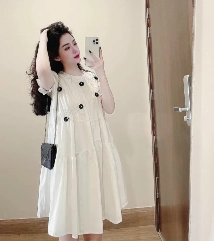 Đầm bầu thời trang thiết kế công sở dáng dài phong cách Hàn Quốc rẻ đẹp -  Váy bầu đẹp giá rẻ | Shopee Việt Nam
