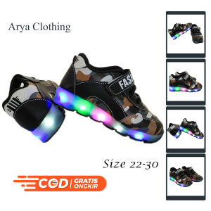 Sepatu Sneaker Anak Laki Laki Model Karakter Armi Led Menyala Keren Lucu Terbaru