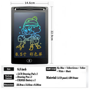 [SG Ready Stock]8.5/10/12/16" LCD Writing Tablet Portable Kids Drawing Board Erasable Graphics Pad Educational Toy Gift