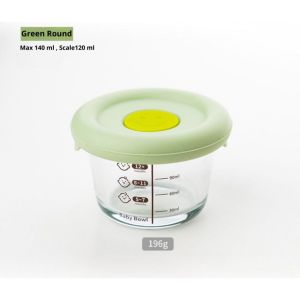 WONDER Baby Food Container Glass Tempat penyimpanan Mpasi Tutup Silikon Box kaca Mpasi tahan panas