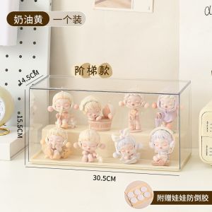 [SG Ready Stock] Popmart Acrylic Display Case Dustproof Blind Box Storage Rack for Figurine Collection
