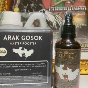 PAKET PRO 28 ARAK GOSOK MASTER ROOSTER 500 ML + IMUNO MULTIVITAMIN & SUPLEMENT AYAM LAGA PAKET PERAWATAN UNTUK SEMUA JENIS AYAM ADUAN