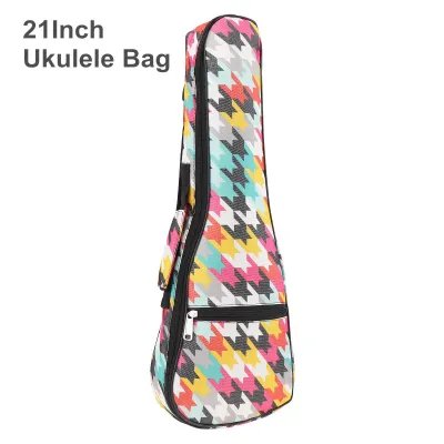 【ChuYouh】21 / 23 / 26 Inch Double Strap Ukulele Bag Colorful Soft Case Waterproof Backpack forGuitar Ukulele
