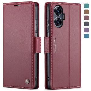 For OPPO Realme C55 / Realme 9i / Realme 10 Pro Plus Phone Case Magnetic Leather Wallet Card Slot Retro Couples Flip Cover Casing