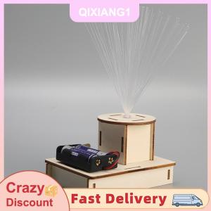 QIXIANG1 Bằng Gỗ Đầy Màu Sắc Sợi Quang Bộ Dụng Cụ Đèn Tự Làm Khoa Học Xây Dựng Dự Án 3D Bằng Gỗ Câu Đố Lắp Ráp Mô Hình Thiết Lập Giáo Dục Đồ Chơi