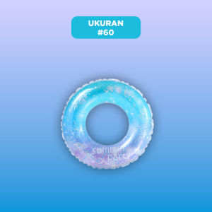 Pelampung Ban Renang Anak dan Dewasa Motif Sirip Ikan Glitter Bahan PVC Premium -Xinyue