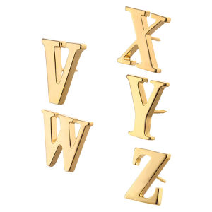 shiqinbaihuo Chất Lượng Cao Cổ Điển Phong Cách Vàng Thư A-Z Kim Loại Trâm Phụ Nữ Người Đàn Ông Của Ve Áo Pin Của Phụ Nữ Hat Khăn Ba Lô Huy Hiệu Đồ Trang Sức